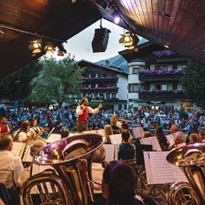 Summer concert by the local brass band Ellmau