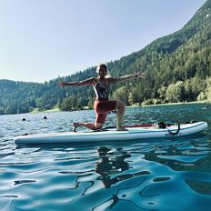 SUP Yoga at Hintersteiner See lake