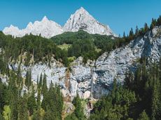 Kaiserkrone - alternative route descent via Schleier Waterfall